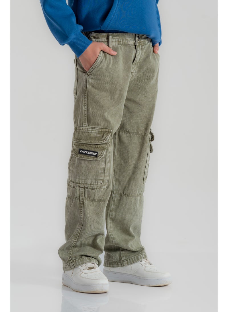 سي إن جينز وير كيدز بنطلون كارجو أولادي سادة بقصة واسعة - Image 2